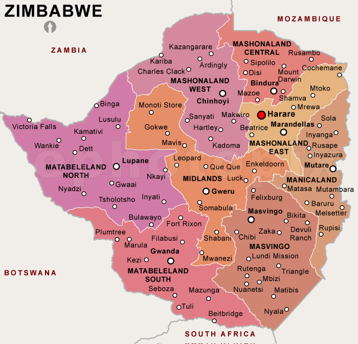 Maps Zimbabwe